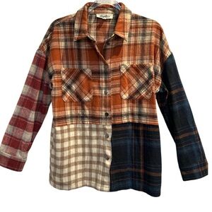 Haptics NWOT Multicolor Plaid Button-Up Flannel